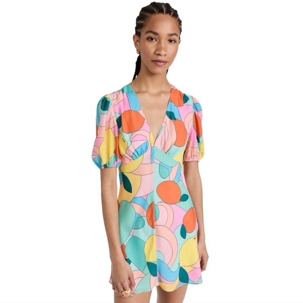 NWT STAUD Mini Milla Dress - Citrus Kaleidoscope